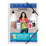 Pasta com elástico Oxford Polyvision - A4 / Plástico personalizável / Transparente