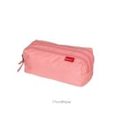 Estojo escolar Enri - 3 compartimentos / Rosa