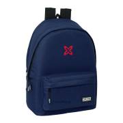 Mochila Safta Munich Básicos para Portátil 15.6 - Conector USB - 2 Compartimentos - 31x44x18cm - Azul Marinho