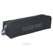 Estojo escolar Dohe Colour Vibes - 1 compartimento / 21x5xm / Preto