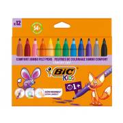 Pack 12 Canetas de feltro BIC Kids Comfort Grip - desde 1 ano