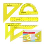 Conjunto geometria pequeno Erichkrause - régua / esquadros / transferidor