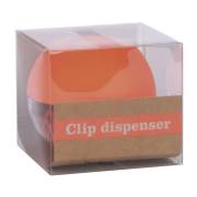 Dispensador de clipes Apli Fluor Collection - inclui 50 clipes laranja fluorescente 28mm