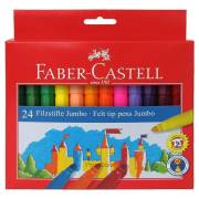 Pack 24 Canetas de feltro Faber-Castell - ponta grossa