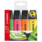 Pack 4 marcadores fluorescentes Stabilo Boss 70