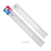 Régua de 30cm Dohe - transparente / cantos biselados