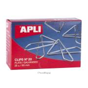 Clipes borboleta metálicos Apli - N 20 / 60mm / 25 unidades