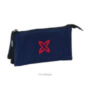 Estojo Safta Munich Básicos - 3 Compartimentos - 22x12x3cm - Azul Marinho
