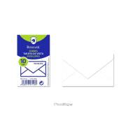 Envelopes Mini Bismark 76x120mm - branco / papel 90g / 10un