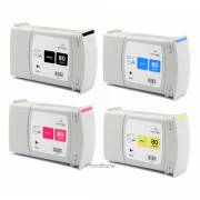 Pack 4 tinteiros compatíveis Hp 80