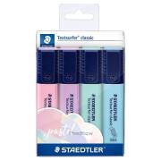 Pack 4 marcadores fluorescentes Staedtler Textsurfer Classic 364 - Cores pastel sortidas