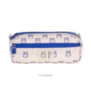 Estojo escolar Milan Coleção 460 - 2 compartimentos / Bege e Azul