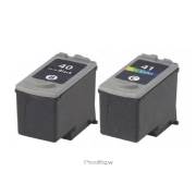 Pack 2 tinteiros compatíveis Canon PG40 preto e CL41 cores