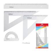 Conjunto geometria grande Erichkrause - régua / esquadros / transferidor